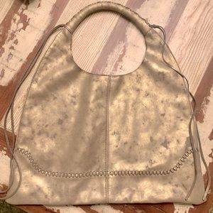 HOBO International gold metallic eclipse bag